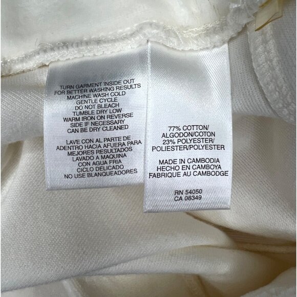 Jones New York Signature Womens Velour Ivory Cotton-Blend Lounge Pants Medium - Picture 6 of 11